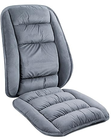Alibo Large Size Orthopedic Chair Lumbar Support Cushion Non-Slip Bottom Coccyx Pads Fluffy Warm Adjustable Curvature Low Back Pain Relief Lumbar Relax Pillow For Office,Recliners,Sofa And Car