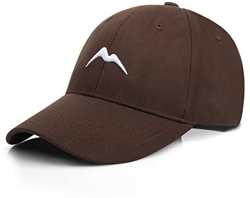 Momoshe Kappen Herren Caps Damen Basecap Kappe Baseball Braun Baumwoll Atmungsaktiv Adjustable Männer Frauen Running Tennis Cap Polo Golf Bergspitzen Stickerei
