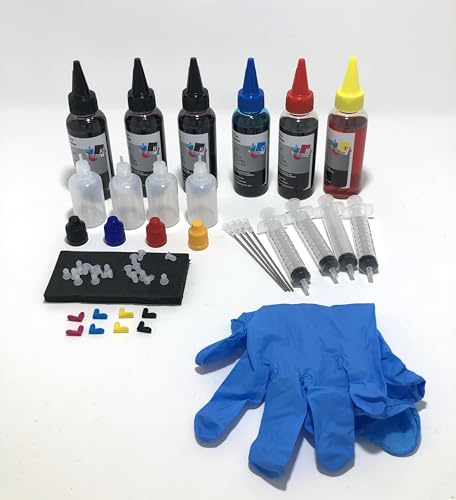 Kit di ricarica Universale inchiostro, da 600 ml, compatibile con stampanti a getto d'inchiostro HP, Canon, Brother, Epson, Lexmark accessori ricarica tappini per cartucce