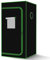 Growzelt 60x60x180 cm, Indoor Grow Tent Schwarz Reflektierende 600D Mylar Zuchtzelte Hydrokultur,abnehmbaren Boden Tablett, Grow Zelt für Pflanzen wachsen Raum