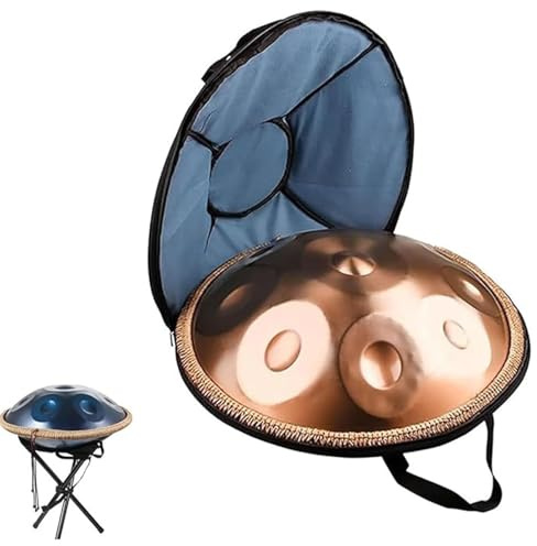 Hand Drum Steel Drum Percusión 9/10/12/14-Notas - Handpan Drums Sets En Re Menor Kurda, Tambores Handpan De 432 Hz/440 Hz Para Adultos, Para Actuaciones Al Aire Libre(9Notes,440Hz)