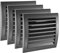 Vent Systems Ø100 mm Anthrazit Lüftungsgitter - 4 Stück - Luftgitter Abdeckung für Trocknerentlüftung, Badezimmer - Abluftrohr Entlüftungsabdeckung - für Außen/Innen - Belüftung, Auspuff, Zuluft