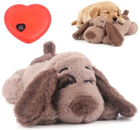 BEVERLYSHARK Beverly Shark Puppy Heartbeat Toy Dog Anxiety Relief Calming Aid Puppy Heartbeat Stuffed Animal Behavioral Training Sleep Aid Comfort Soother Plush Toy for Puppies Cats