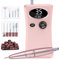 Manucure Éléctrique,Cadrim Ponceuse pour Ongles Professionnelle 35000 RPM Portable Rechargeable par USB, Lime à Ongle Electrique 11 en 1, Perceuse à Ongles avec Affichage LED pour Salon de DIY -Rose
