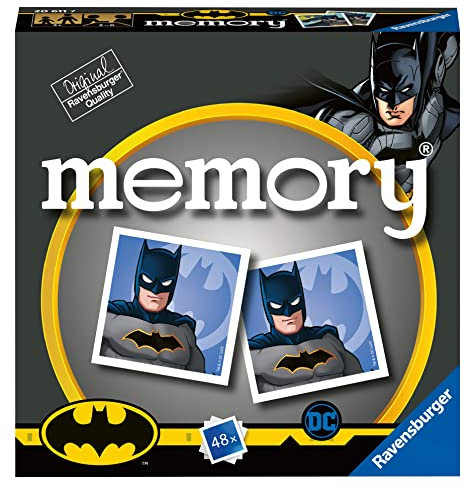 Ravensburger DC Batman Mini Memory Game - Matching Picture Snap Pairs for Kids Age 3 Years Up - Educational Todder Toy