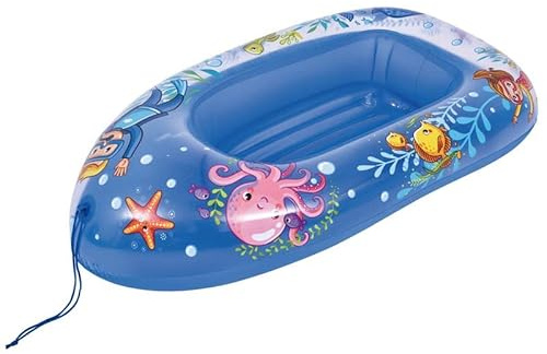 BLUE SKY - Bateau - Gonflable - 069301 - Couleur Aléatoire - Plastique - 112 cm x 70 cm - Jouet Enfant - Bouée - Jeu de Plein Air - À Partir de 3 Ans