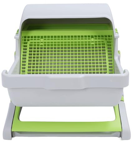 Semi Automatic Quick Cleaning Cat Litter Box, Self Cleaning Litter Box, Nclosed Kitty Litter Box, Cat Toilet Easy to Clean, Covered Kitty Litter Box, Odorless