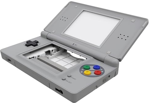 eXtremeRate Ersatz Gehäuse Case für Nintendo DS Lite NDSL, DIY-Voll Hülle&Knöpfen&Screen Protector Shell Cover Zubehör für Nintendo DS Lite Handheld Spielekonsole(Klassik SNES EU Stil)-Ohne Console
