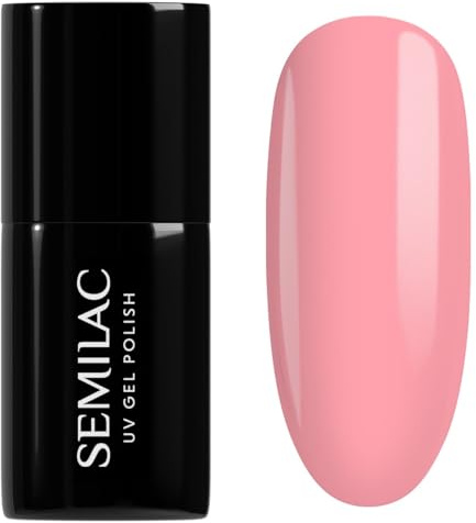 Semilac UV Nagellack 927 Pink of Spring 7 ml – Deckendes Pastellrosa mit Neon-Pfirsich-Nuance – Klassischer Finish, Frühlings- & Sommerlook – Whispers of Spring Kollektion