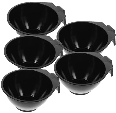 Genérico Boles Para Tinte,Tazón para Tinte de Coloración de Cabello de Salón 5 Piezas - Accesorios Mezcla Tinte Apilables Herramienta Coloración Entusiastas Principiantes Profesionales