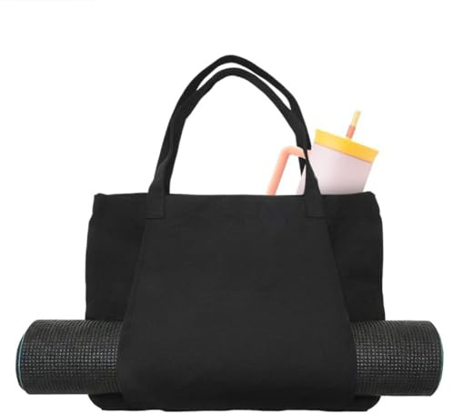LOMUG Grand sac de yoga pour femme - Étanche - Avec compartiment humide et fermeture - Accès rapide - Tapis de yoga