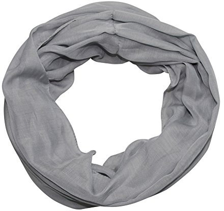 ACC Damen Seide Loop Schal leicht unifarben (grau)