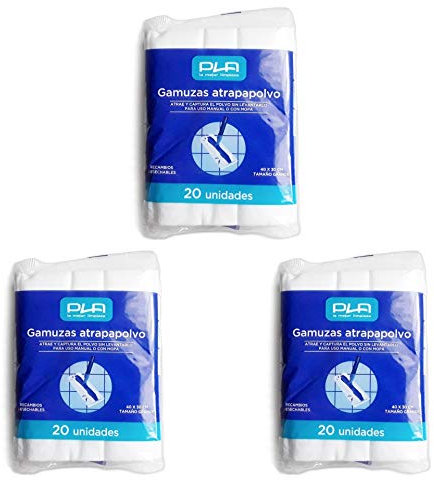 PLA Chiffon attrape-poussière Lot de 60 unités en 3 packs