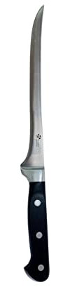 Pradel Excellence - Couteau de Cuisine Filet de Sole MAITRE CHEF - Lame 20 cm Acier Inoxydable 3Cr14 - Manche POM Ergonomique - Précision et Durabilité, Argent