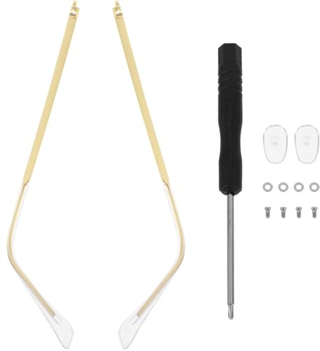 MAGICLULU Aste Ricambio Occhiali in Metallo Universali 5.43 Pollici Gambe Per Montature Astine Sostituzione Accessori Occhiali Leggere E Facili Da Montare