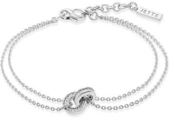 JETTE Damen-Armband 925er Silber 27 Zirkonia One Size, Silber 32025941