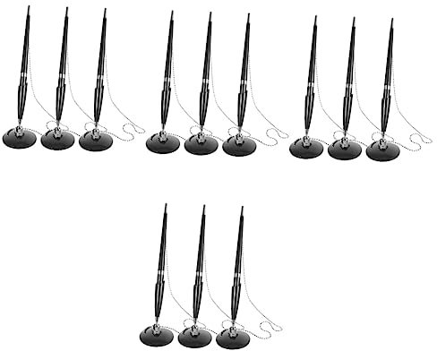 EXCEART 12 Stk Stift mit fester Basis schreibtischdeko schreibtisch dekoration Tischfester Stift Büro Business Stift Kette kugelschreiber Schreibstift mit Ständer Büro Stift Unternehmen