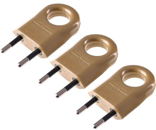 Enchufe plano Schuko - Enchufe Europeska 230 V 6 A 3 piezas (dorado)