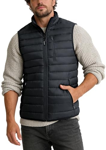 Outdoor Ventures Men's Packable Puffer Vest Quilted Gilet with 5 Pockets