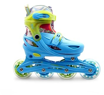 PLY Children's Adjustable Flash Boy Inline Skate with LED Flashing Wheels (by Roces)