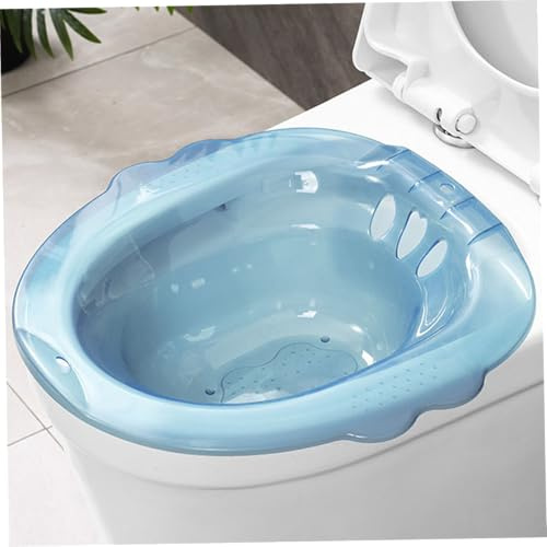 Sitz Bath Portable Over The Toilet Portable Bidet Anti-Overflow Large-Capacity Bidet Attachment for Hemorrhoids Postpartum Private Care Blue, Decor