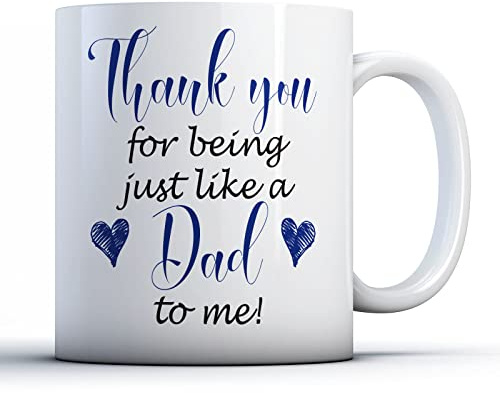 Finger prints - Thank You for Being Just Like A Dad to Me - Father Figure Gift Mug, Ceramic, 11fl.oz.