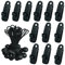 24 Pcs Tarp Clips Set, 12x Multifunktion Krokodilmund Planenklammern mit festziehen Verriegelung Griffschraube, 12x planenspanner mit kugel, Zelt Clips planenclips für Outdoor Zelt Camping Vorzelt
