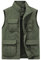 Yukirtiq Herren Anglerweste Outdoor Weste mit Vielen Taschen Fischerweste Schnelltrocknend Sommerweste Jagdweste Leicht Fotoweste Safariweste, Grün, XL