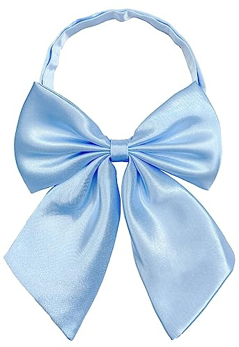 AUSUAYA Papillon da donna per ragazza, cravatta da donna Lolita & Cosplay, cravatta da ufficio per scuola o ufficio divisa DE-W-B1, Celeste., Taglia unica