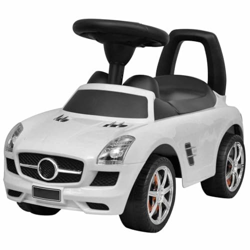 LoogCape Coche de pedales para niños a partir de 2 años, con espacio de almacenamiento, 6 canciones, sonido de claxon, plástico duradero, 23 kg, adecuado para interior y exterior, deslizable