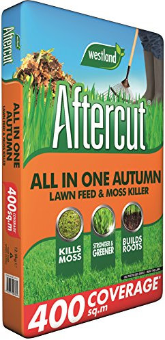 Aftercut All In One Autumn Lawn Care (Lawn Feed and Moss killer), 400 m2, 14 Kg