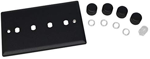Varilight 4-Gang Matrix Dimmer Kit - Urban Matt Black With Matt Black Knob
