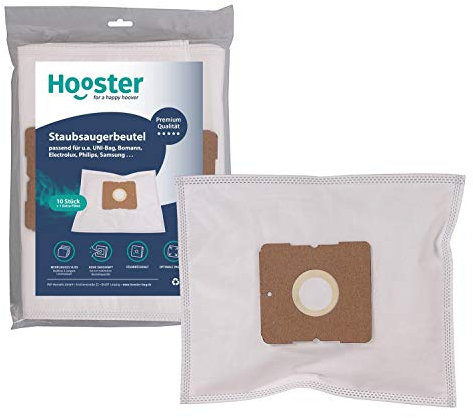Hooster 10 Stück Staubsaugerbeutel passend für Swirl Y 101 / Y101 / Y-101 / Y.101 / mit Zusatzfiltervlies