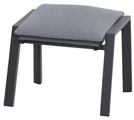 Siena Garden Valencia Hocker, grau, Aluminium, 58x49x44,5 cm
