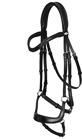 LeMieux Arika Drop Bridle - Black/Silver Extra Full