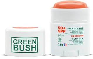 GREENBUSH Stick Solaire SPF50+ Coral Pink 25g - BIO COSMOS ORGANIC - Très Haute Protection Solaire Visage - Filtres Minéraux Naturels - Pigments Naturels - Fabriqué en France
