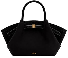 JW PEI Hana Mini Damen Tragetasche - Wildlederimitat Schwarz