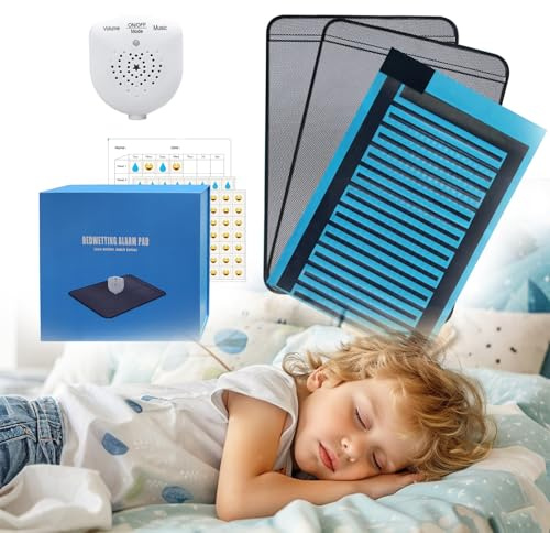 Bettnässer-Alarm für Kinder, USB aufladbar, musikalischer Alarm mit Lautstärkeregler, Töpfchen-Trainingsgerät