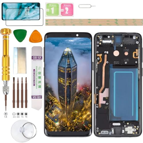 Gadget Troops Conjunto de pantalla LCD para Samsung Galaxy S9 DUOS SM-G960F/DS, G960F, G960U, G960U1, G960W, G9600, G960N, SCV38, G960X, SC-02K (negro)