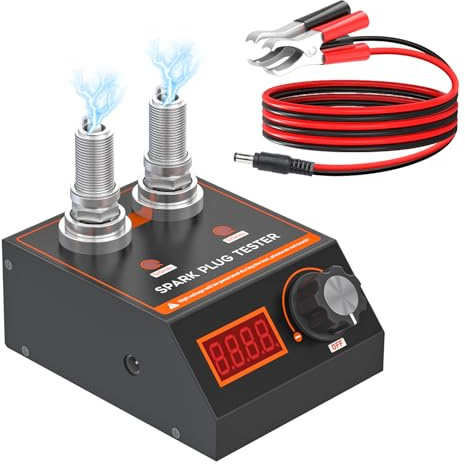 Tester per candela, tester per candele con due aperture, tester di accensione del motore, frequenza di lavoro regolabile da 500 a 9000 giri/min, tester per candele per auto e moto da 12 V
