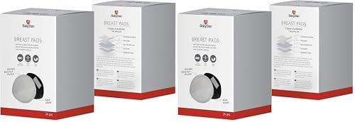 BabyDan Ultra Soft Breast Pads, Disposable Nursing Pads for Breastfeeding & Pumping, White, 48 Pack