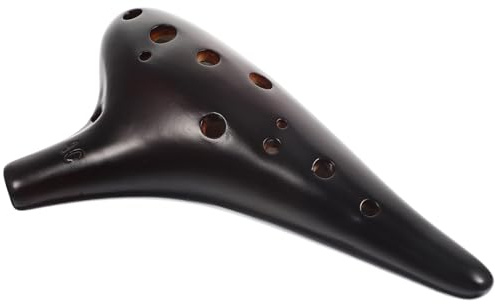 Totority Ocarina Contralto a 12 Fori in Legno per Principianti, Strumento Musicale Tradizionale Leggero Custodia Protettiva, Ocarina per Facile da Suonare e Portatile per Uso Didattico