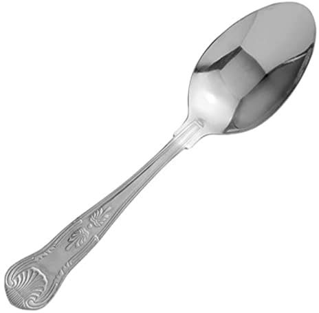 Utopia Kings Dessert Spoon - Pack of 12 - Traditional Cutlery, 18/0 Stainless Steel