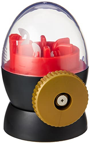 addi AddiEgg Egg Spool Knitter, Red/Gold/Black, mit 6 Nadeln