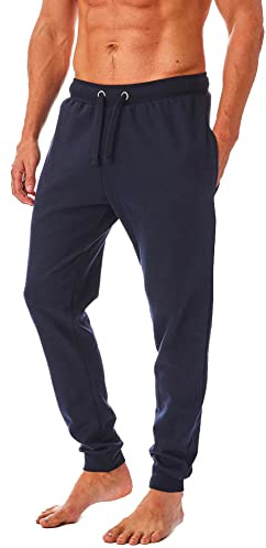 Iron Mountain Men's Jogging Bottoms Reclaimed Yarn Sweatpants Comfortable Jog Pants, Navy, M