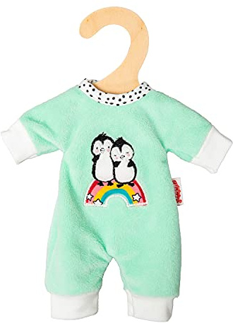 Heless 9181 - Mameluco para muñecas con diseño de lunares de pingüinos, confeccionado en suave terciopelo de, tamaño 20-25 cm, paquete