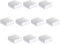 QUARKZMAN 10uds 14x14x6mm Aluminio Radiador Calor Disipador Enfriamiento con Fija Adhesiva Etiqueta para Chip CPU, Potencia Transistor, FET, IC, Potencia Amplificador, Blanco