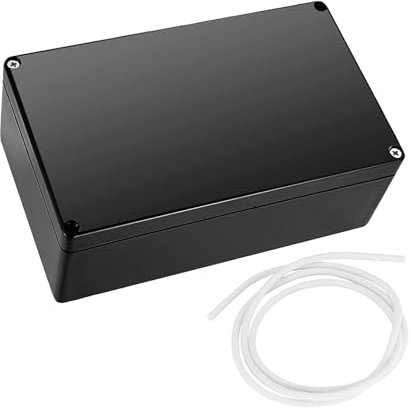 Carcasa para caja de conexiones, negra, carcasa para electrónica IP66, cubiertas de plástico, para caja de conexiones de alimentación DIY, 200 x 120 x 75 mm