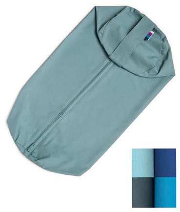 Yogamatters Organic Cotton Bolster Cover Only | Floor Cushion Pillow | Therapy Relaxation Meditaion Restorative Yoga (Ocean Green)