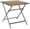 HOME DECO FACTORY, HDO0410, Schwarzer Metalltisch mit Holzeffekt 70x70 cm, Elegantes und modernes Design, ideal für den Innen- und Außenbereich, pflegeleicht, perfekt für kleine Räume